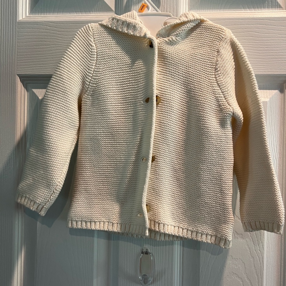 Little girls 18 to 24 month sweater with hoodie